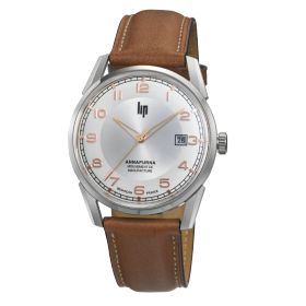 Montre LIP Valentin Annapurna classique automatique bracelet cuir marron