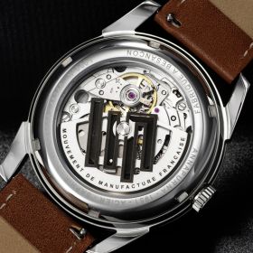 Montre LIP Valentin Annapurna classique automatique bracelet cuir marron