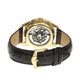 Montre LIP Annapurna classique automatique PVD doré bracelet cuir
