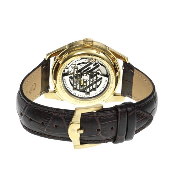 Montre LIP Annapurna classique automatique PVD doré bracelet cuir