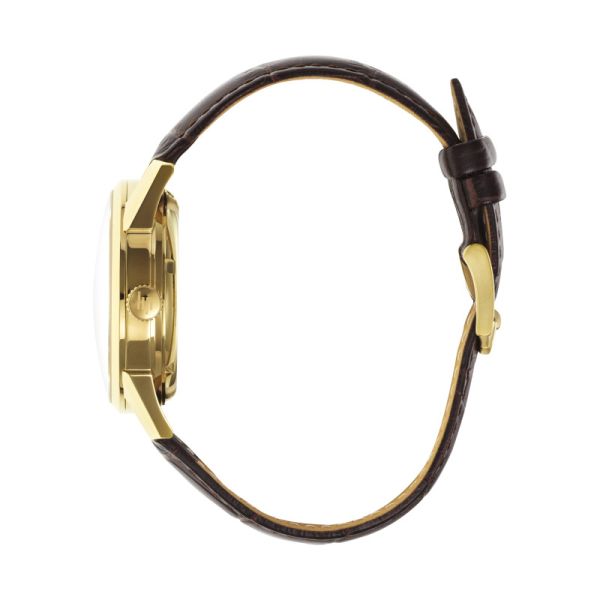 Montre LIP Annapurna classique automatique PVD doré bracelet cuir