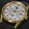 Montre LIP Annapurna classique automatique PVD doré bracelet cuir