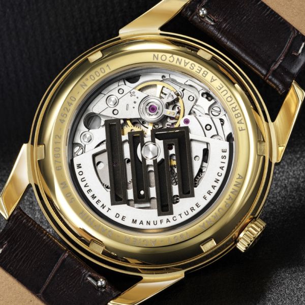 Montre LIP Annapurna classique automatique PVD doré bracelet cuir