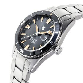 Montre LIP Nautic 666 Manufacture Cadran Gris Bracelet Acier