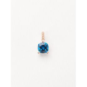 Pendentif Poiray Filles Antik Or rose Topaze blue london