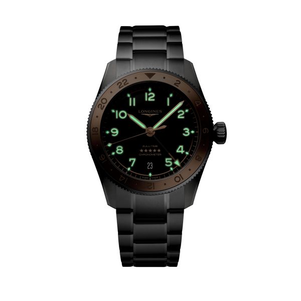 Montre Longines Spirit Zulu Time 1925 Acier Inoxydable Or Rose