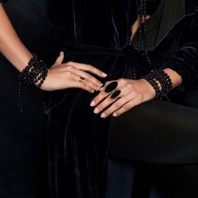 Bague Ginette NY Ellipse Blue Sandstone Ring Or Rose