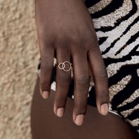 Bague Ginette NY Tiny Circle Ring Or Rose