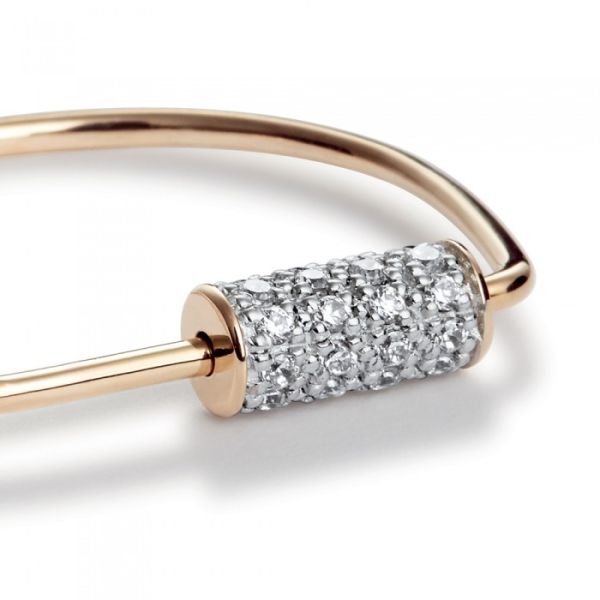 Bague Ginette NY Mini Straw DiamondRing Or Rose