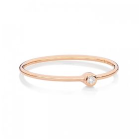 Bague Ginette NY Mini Lonely Diamond Ring Or Rose