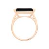 Bague Ginette NY Midnight Horizontal Onyx Ring Or Rose