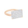 Bague Ginette NY Diamond Midnight Horizontal Ring Or Rose