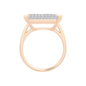 Bague Ginette NY Diamond Midnight Horizontal Ring Or Rose
