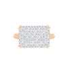 Bague Ginette NY Diamond Midnight Horizontal Ring Or Rose