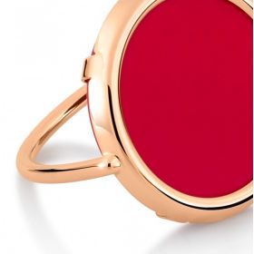 Bague Ginette NY Maria Coral Disc Ring Or Rose