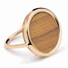 Bague Ginette NY Ever Tiger Eye Disc Ring Or Rose