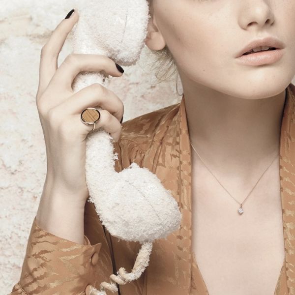Bague Ginette NY Ever Tiger Eye Disc Ring Or Rose