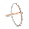 Bague Ginette NY Ellipse Diamond Ring Or Rose