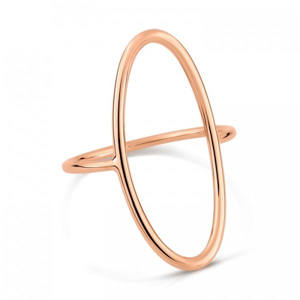 Bague Ginette NY Ellipse Ring Or Rose