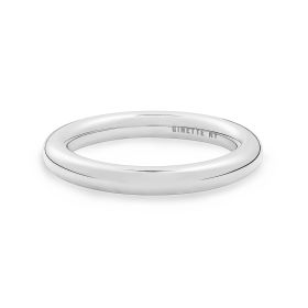 Bague Ginette NY Be Mine White Domed Band Or Blanc