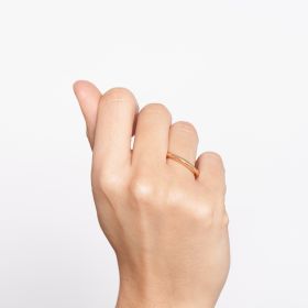 Bague Ginette NY Be Mine Domed Band Or Blanc