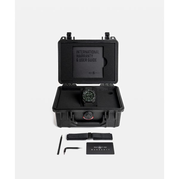 Montre Bell & Ross BR-03 Diver Lum Outline Bracelet Caoutchouc Noir