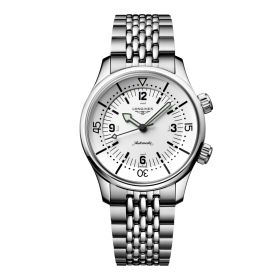 Montre Longines Legend Diver Cadran Blanc Bracelet Acier 39mm