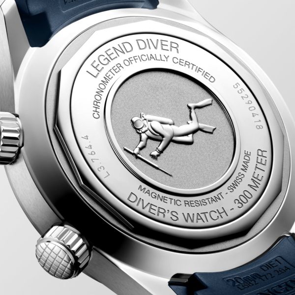 Montre Longines Legend Diver Cadran Bleu Bracelet Caoutchouc 39mm