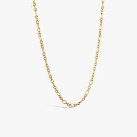 Chaine Arthus Bertrand Maille Ovale Striee 80cm Vermeil