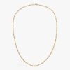 Chaine Arthus Bertrand Maille Ovale Striee 80cm Vermeil