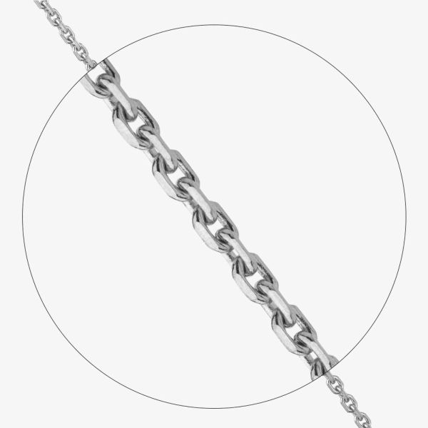Chaine Arthus Bertrand Forçat Lime 0,50 42cm Argent