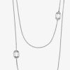 Sautoir Arthus Bertand 4 Bracelet Cordons Ruban 112 Cm Argent