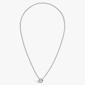 Collier Arthus Bertrand Anneau Ouvrant Jaseron 53cm Argent