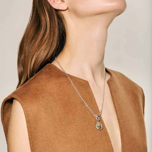 Collier Arthus Bertrand Anneau Ouvrant Jaseron 53cm Argent