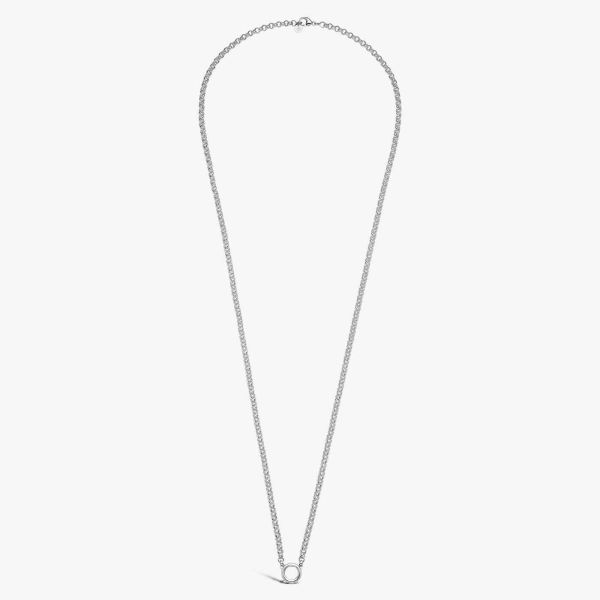 Collier Arthus Bertrand Anneau Ouvrant Jaseron 80cm Argent