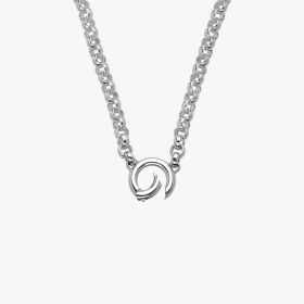 Collier Arthus Bertrand Anneau Ouvrant Jaseron 80cm Argent