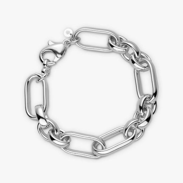Bracelet Arthus Bertrand Orsay Maille Ovale 20cm Argent