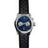 Montre March LA.B Agenda Supra Automatique Cadran Navy Buffle Perforé Noir