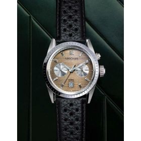 Montre March LA.B Agenda Supra Automatique Cadran Shelter Buffle Perforé Noir