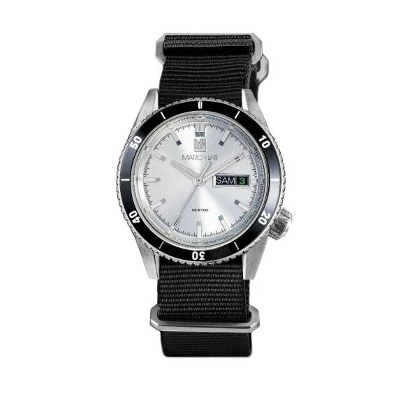 Montre March LA.B Bonzer Electrique Steel Nato Noir