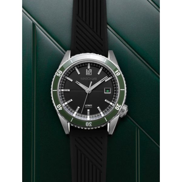 Montre March LA.B Bonzer Automatique Cadran Mars Silicone Noir