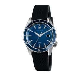 Montre March LA.B Bonzer Automatique Cadran Double Blue Silicone Noir