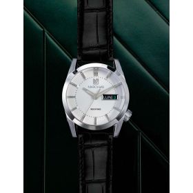 Montre March LA.B AM89 Electrique White Alligator Noir