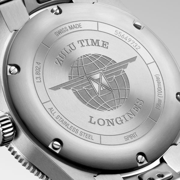 Montre Longines Spirit Zulu Time 1925 Acier Inoxydable Or Rose