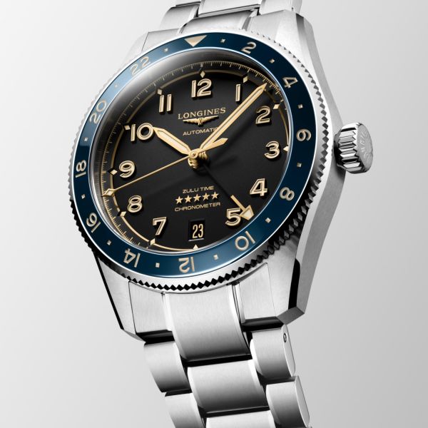 Montre Longines Spirit Zulu Time 1925 Acier Inoxydable Or Rose