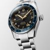 Montre Longines Spirit Zulu Time Lunette Céramique Bleue Bracelet Acier