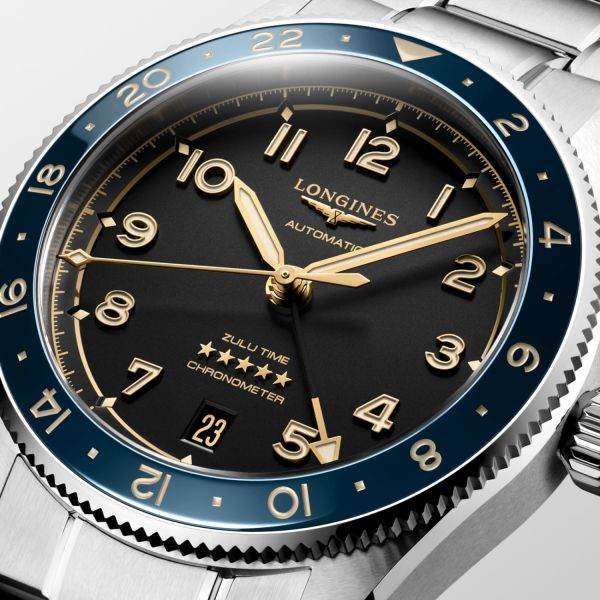 Montre Longines Spirit Zulu Time 1925 Acier Inoxydable Or Rose