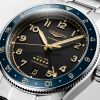 Montre Longines Spirit Zulu Time Lunette Céramique Bleue Bracelet Acier