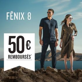 50€ Remboursés sur les montres Garmin Fenix 8