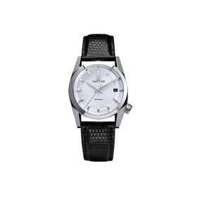 Montre March LA.B AM69 Electrique White Lézard Noir